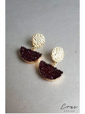 ErniDesign earrings | DRUZY BURGUNDY