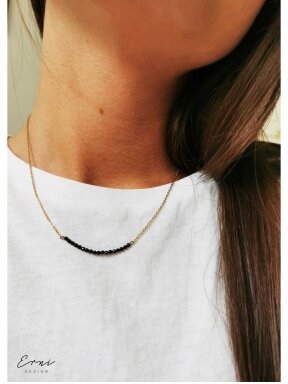 ErniDesign necklace | BLACK BREEZE - GOLD