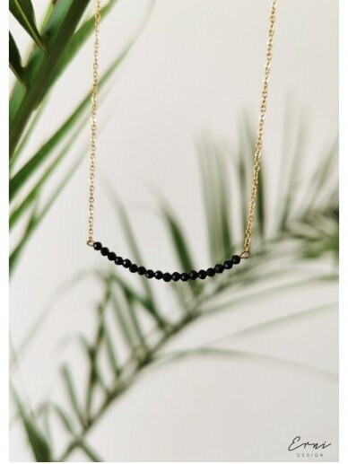 ErniDesign kaklo papuošalas | BLACK BREEZE - GOLD 2