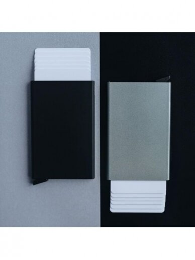 Kortelių dėklas | Pure Metal - Gray 2
