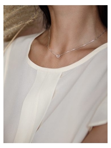Minimal Touch Necklace ROCK CRYSTAL