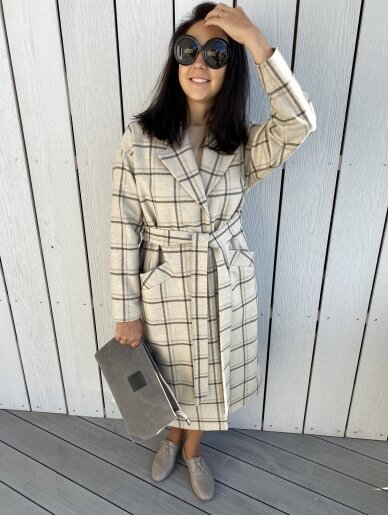 Coat | CREAMY STRIPE