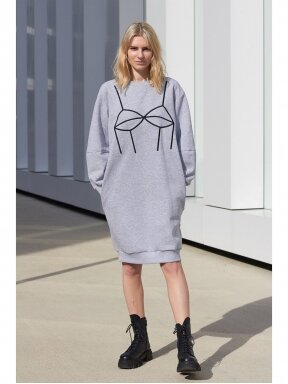 Women’s grey sweatshirt dress