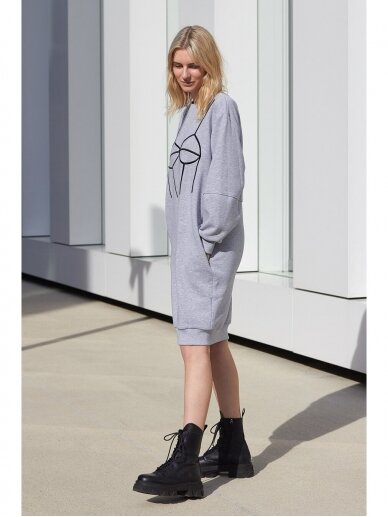 Women’s grey sweatshirt dress 2