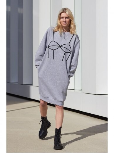 Women’s grey sweatshirt dress 6